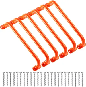 Zonon 6 Pcs Safety Playground Handles Swing Set Metal Safety Handles Outdoor Swing Set Accessories Grab Playset Handles Grips Climbing Frame for Play House Jungle(Orange, 17 Inch)